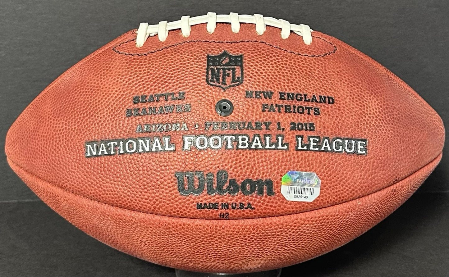 Tom Brady Signed Wilson Pro SB 49 Football SB MVP Auto Patriots Fanatics TRISTAR