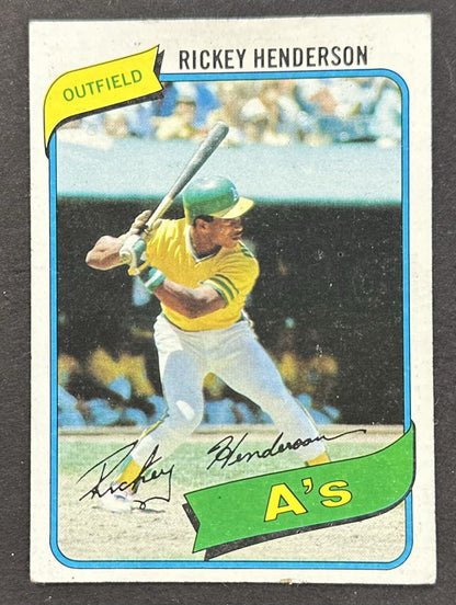1980 Topps Rickey Henderson #482 Rookie Card VG - Ex Centered  RC Athletics HOF