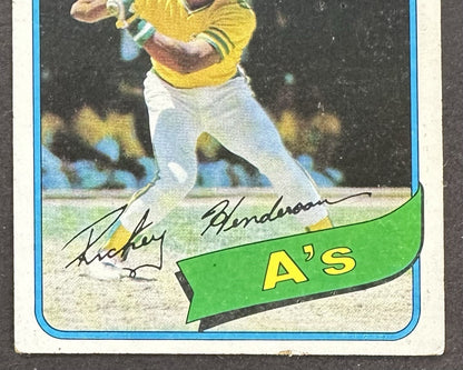 1980 Topps Rickey Henderson #482 Rookie Card VG - Ex Centered  RC Athletics HOF