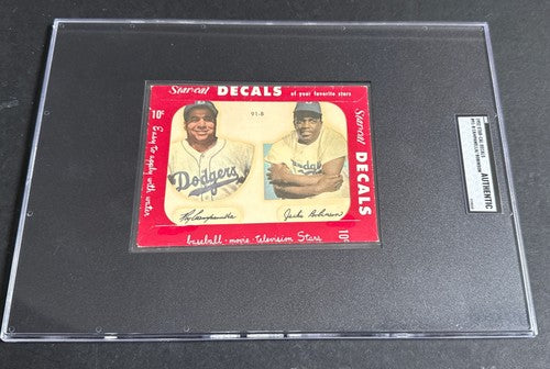 1952 STAR-CAL DECALS #91B Jackie ROBINSON Campanella Sgc AUTHENTIC Clean Sealed