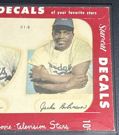 1952 STAR-CAL DECALS #91B Jackie ROBINSON Campanella Sgc AUTHENTIC Clean Sealed