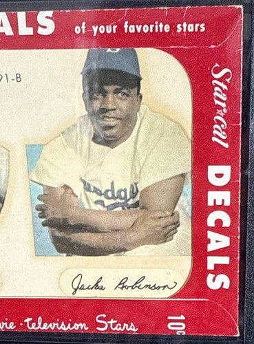1952 STAR-CAL DECALS #91B Jackie ROBINSON Campanella Sgc AUTHENTIC Clean Sealed