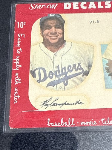 1952 STAR-CAL DECALS #91B Jackie ROBINSON Campanella Sgc AUTHENTIC Clean Sealed