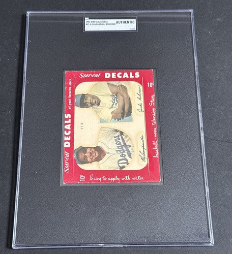 1952 STAR-CAL DECALS #91B Jackie ROBINSON Campanella Sgc AUTHENTIC Clean Sealed