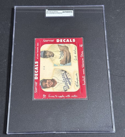 1952 STAR-CAL DECALS #91B Jackie ROBINSON Campanella Sgc AUTHENTIC Clean Sealed