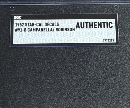 1952 STAR-CAL DECALS #91B Jackie ROBINSON Campanella Sgc AUTHENTIC Clean Sealed