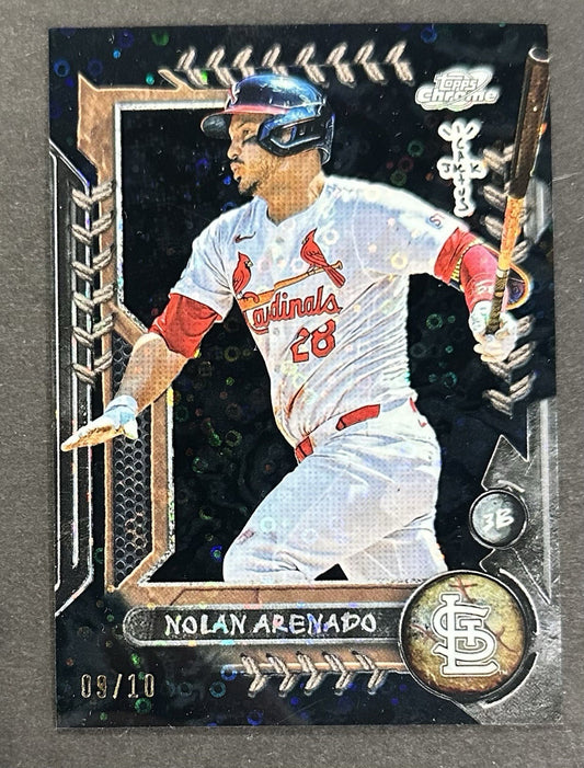2024 Topps Chrome Cosmic Nolan Arenado Cactus Jack Black Refractor /10 Cardinals