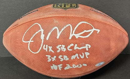 Joe Montana Signed Pro Duke Wilson Football SB Champ MVP HOF 49ers Auto Steiner
