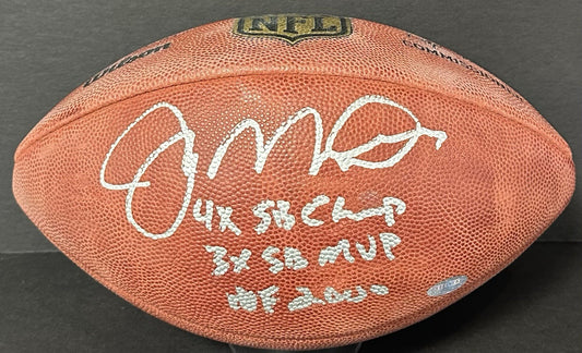 Joe Montana Signed Pro Duke Wilson Football SB Champ MVP HOF 49ers Auto Steiner