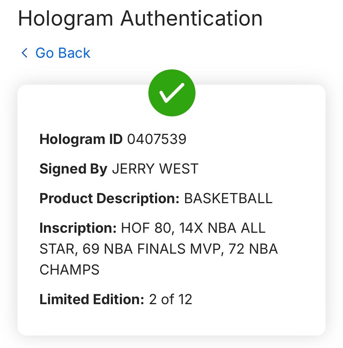 Jerry West Signed Spalding I/O Basketball Lakers 4 Stat HOF Auto Fanatics COA