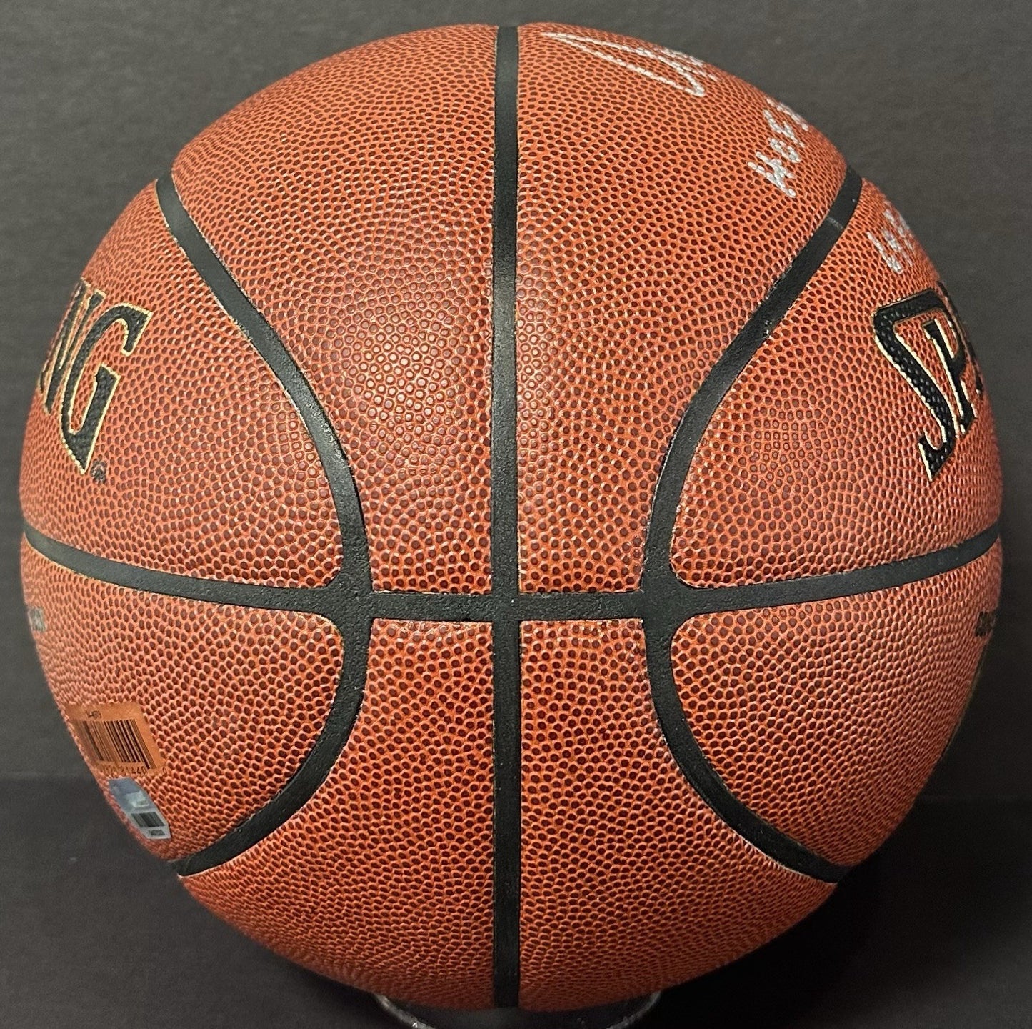 Jerry West Signed Spalding I/O Basketball Lakers 4 Stat HOF Auto Fanatics COA