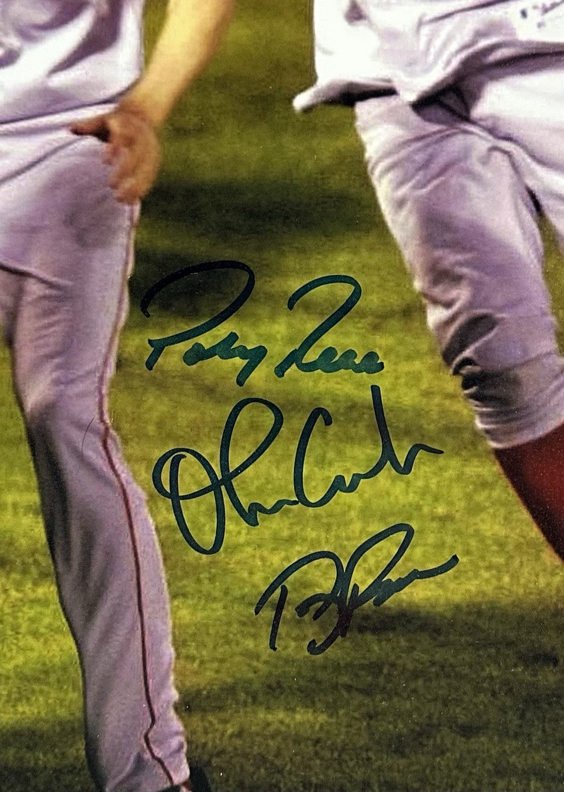 2004 Red Sox Team Signed Celebration 16x20 Framed Photo 11 Auto Lowe Damon BAS