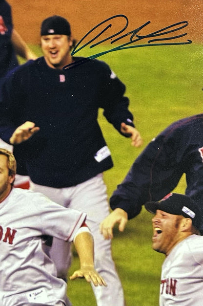 2004 Red Sox Team Signed Celebration 16x20 Framed Photo 11 Auto Lowe Damon BAS