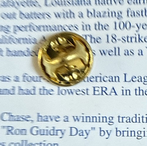 Ny Yankees RON GUIDRY DAY 2003 #49 Retired CHASE BANK Pin Sga Gator New Mint