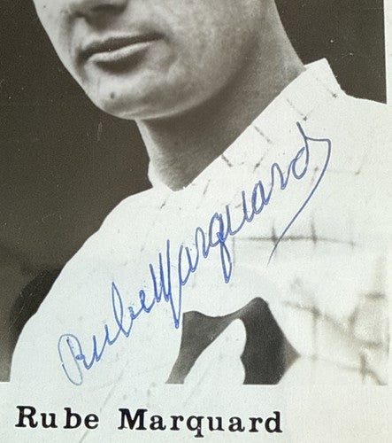 Rube Marquard Signed HOF Photo Postcard PSA/DNA Mint Blue Auto No Hitter