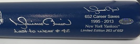 Mariano Rivera Signed LS Final Season Bat Yankees Last #42 Auto LE Steiner HOF
