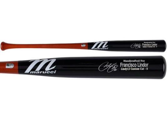 Francisco Lindor Signed Marucci Game Model Bat Auto NY Mets Fanatics MLB COA