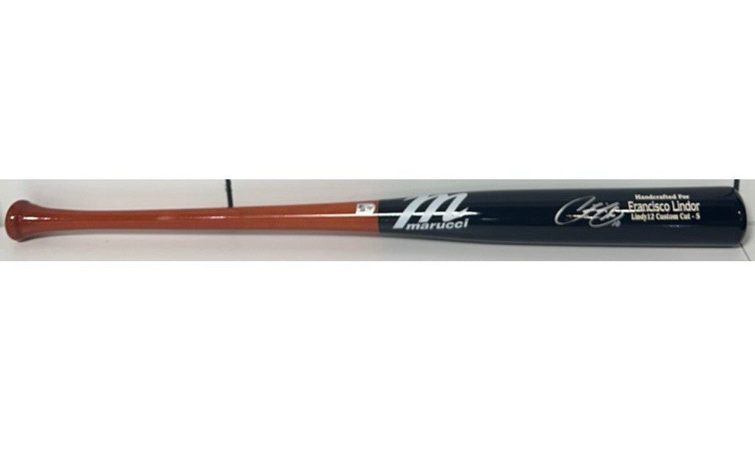 Francisco Lindor Signed Marucci Game Model Bat Auto NY Mets Fanatics MLB COA