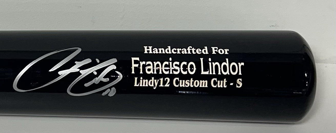 Francisco Lindor Signed Marucci Game Model Bat Auto NY Mets Fanatics MLB COA
