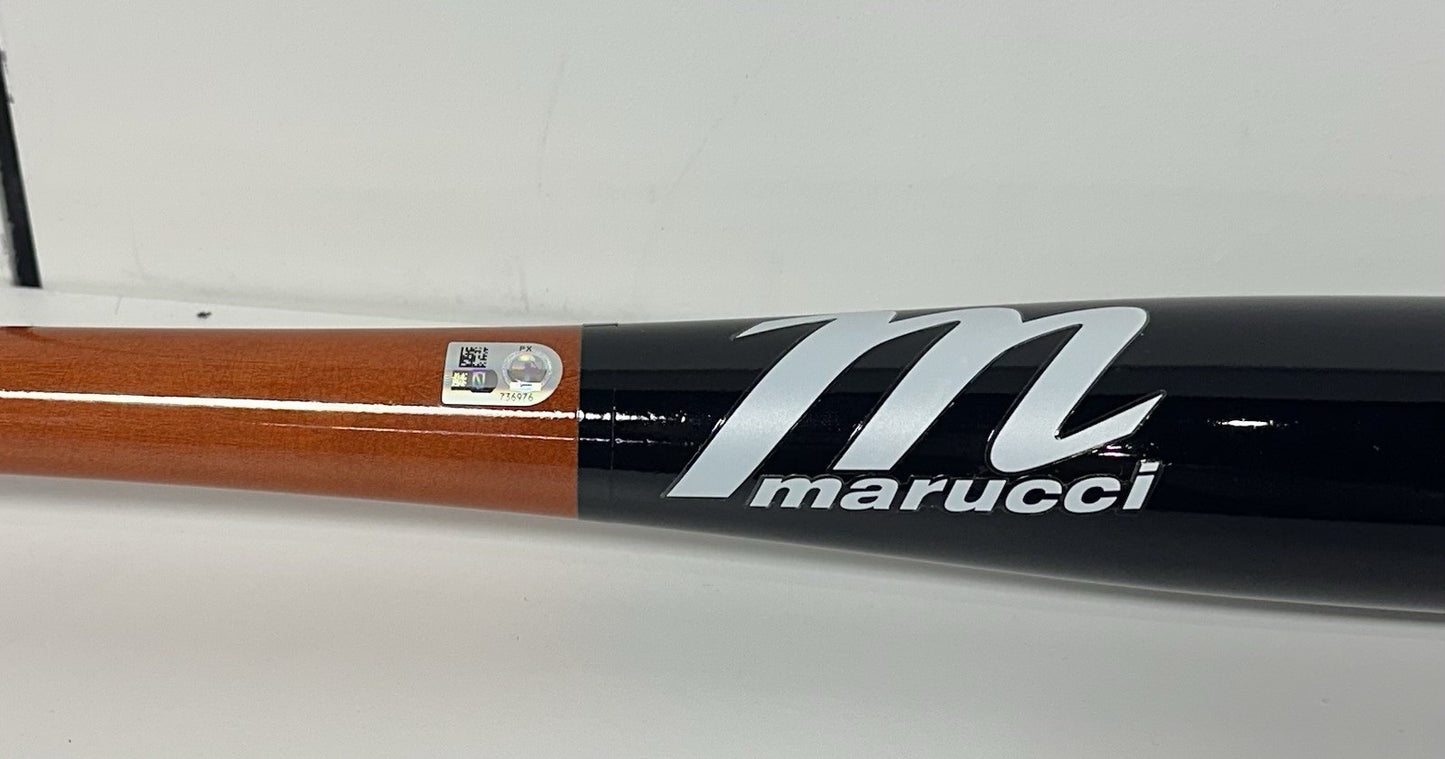 Francisco Lindor Signed Marucci Game Model Bat Auto NY Mets Fanatics MLB COA