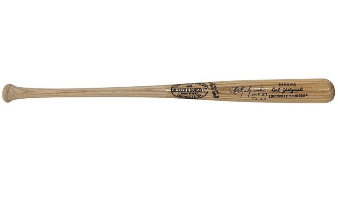 Carl Yastrzemski Signed H&B LS Game Model Bat Red Sox HOF 89 TC 67 Auto PSA COA