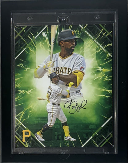 Andrew McCutchen Signed Under Wraps Emanate 8x10 /99 Green Pirates Auto MLB COA