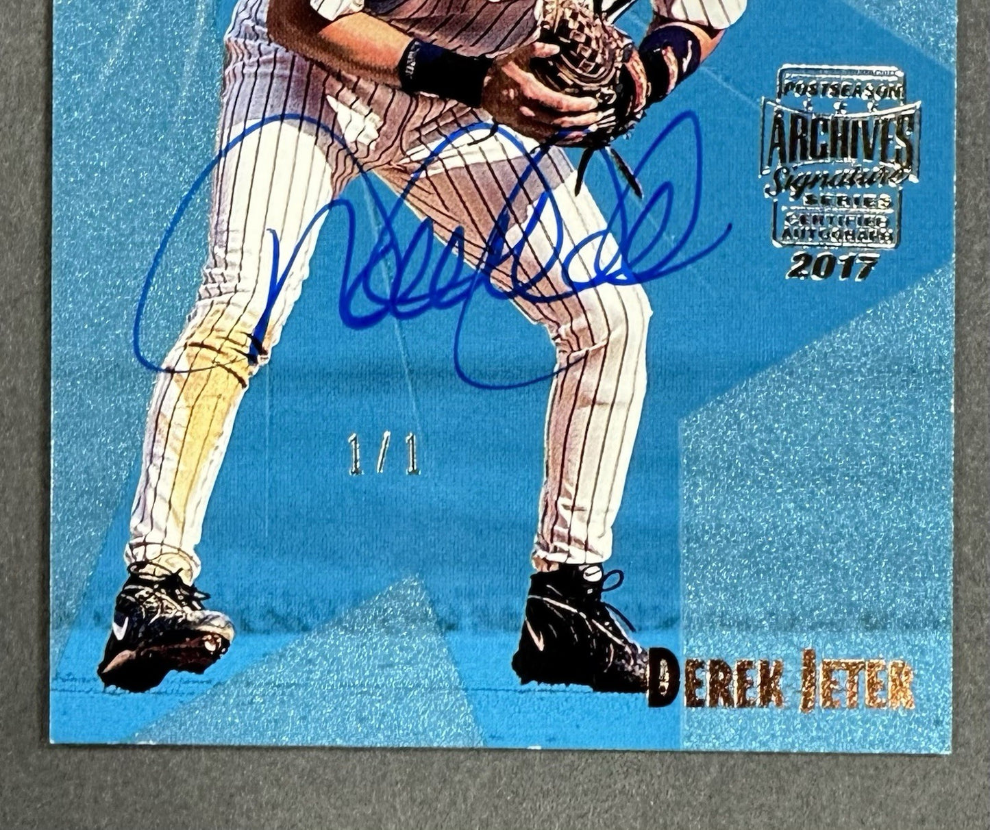 Derek Jeter Signed 2017 Topps Archives 1999 Super Novas 172 1/1 HOF Auto Yankees