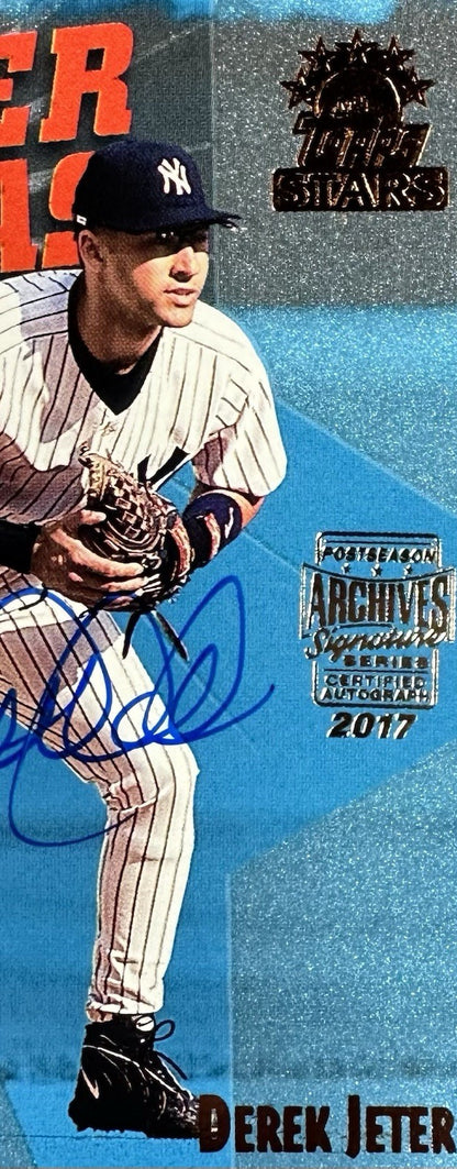 Derek Jeter Signed 2017 Topps Archives 1999 Super Novas 172 1/1 HOF Auto Yankees