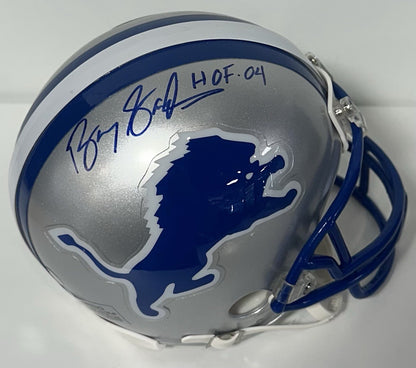 Barry Sanders Signed Detroit Lions Mini Helmet HOF 04 Mint Autograph Steiner COA