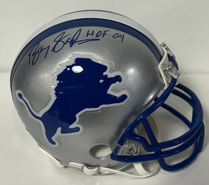Barry Sanders Signed Detroit Lions Mini Helmet HOF 04 Mint Autograph Steiner COA