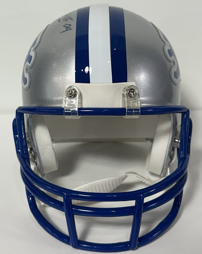 Barry Sanders Signed Detroit Lions Mini Helmet HOF 04 Mint Autograph Steiner COA