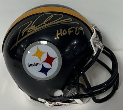 Rod Woodson Signed Pittsburgh Steelers Mini Helmet HOF 09 Autograph Steiner COA