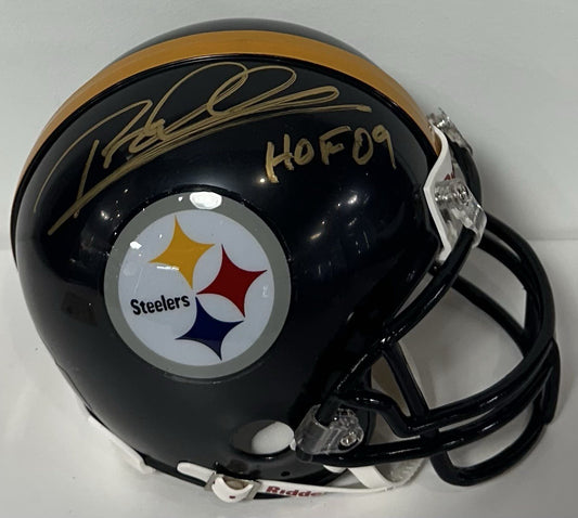 Rod Woodson Signed Pittsburgh Steelers Mini Helmet HOF 09 Autograph Steiner COA