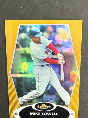 2008 Topps Finest Mike Lowell Gold Refractor Mint Red Sox MVP Rare Card