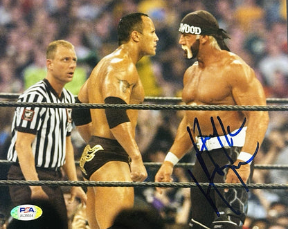 Hulk Hogan Signed 8x10 Framed Photo WWF Wrestling Autograph The Rock PSA COA