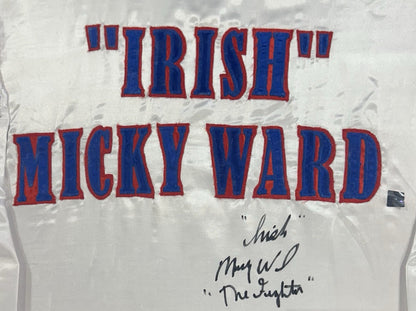 Mark Wahlberg Micky Ward Signed Framed Boxing Robe Glove Irish Fighter Auto COA