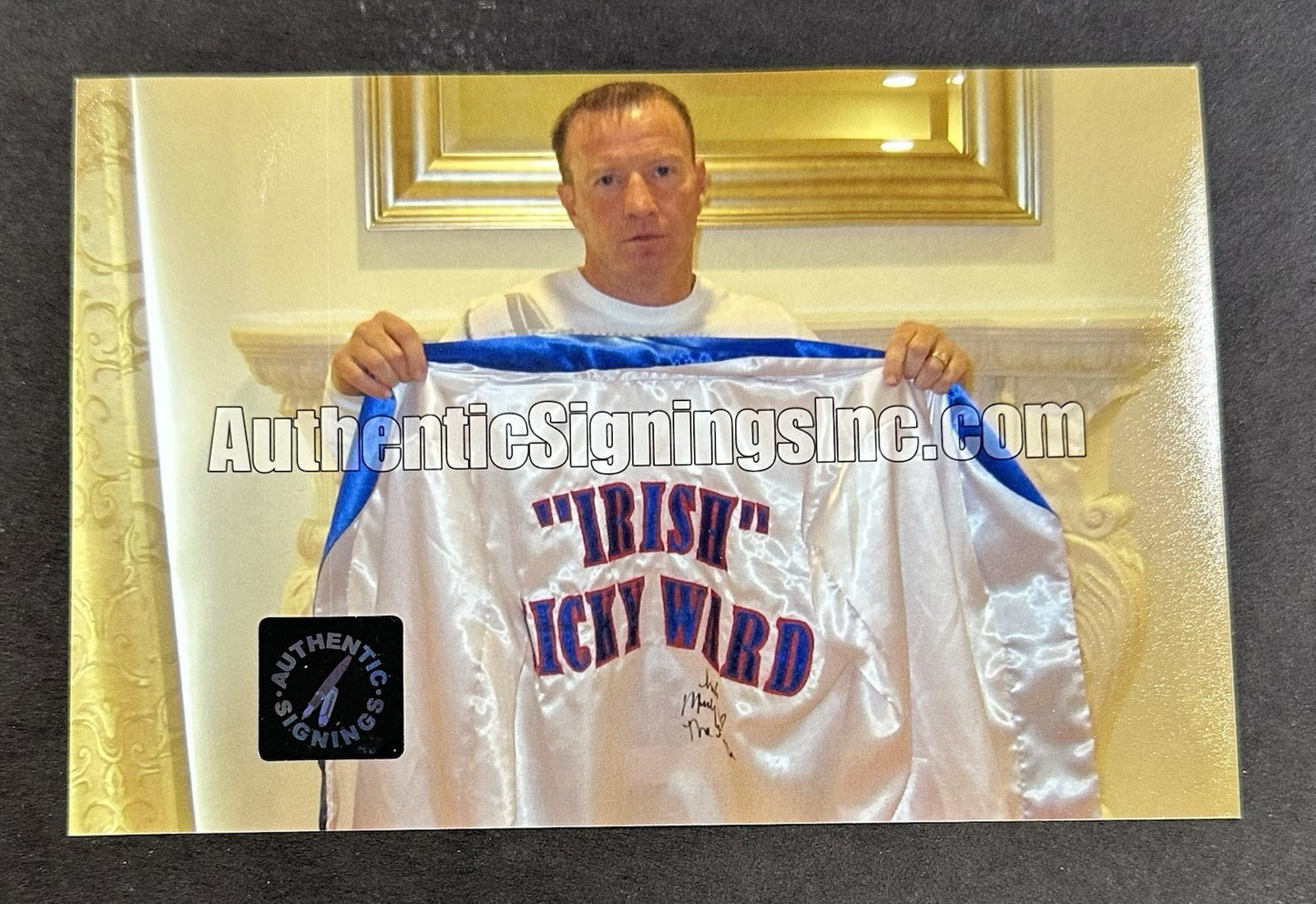 Mark Wahlberg Micky Ward Signed Framed Boxing Robe Glove Irish Fighter Auto COA
