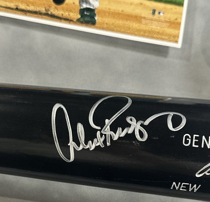Alex Rodriguez Signed Bat + Baseball Shadowbox Yankees 3000 Hit Auto Steiner COA
