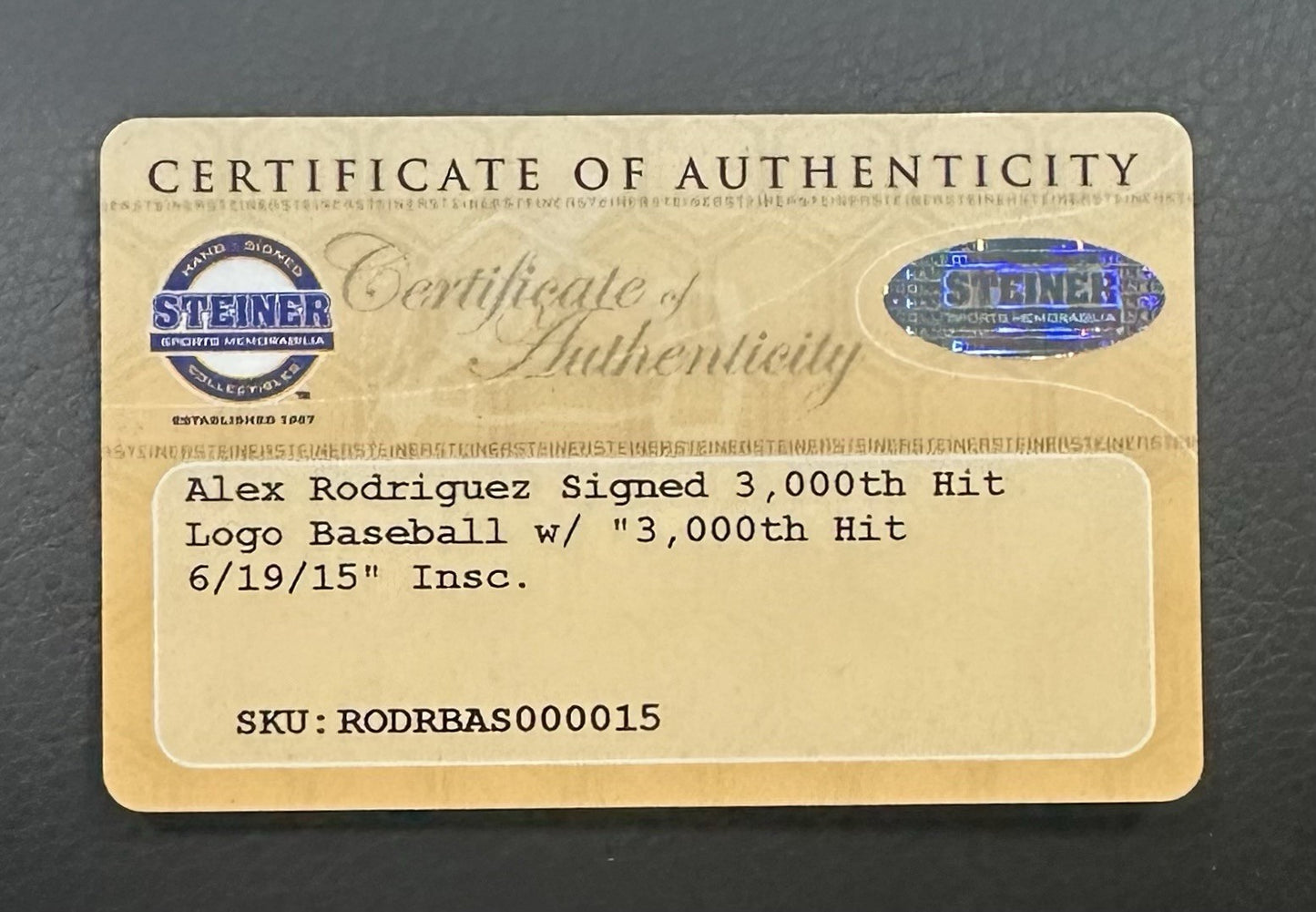 Alex Rodriguez Signed Bat + Baseball Shadowbox Yankees 3000 Hit Auto Steiner COA