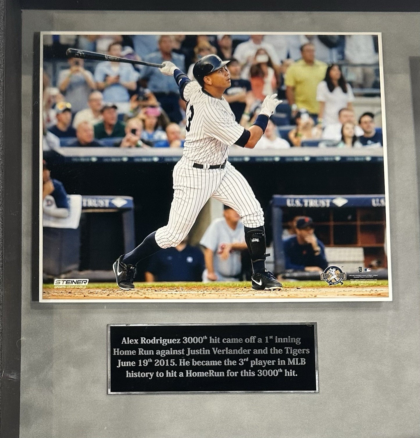 Alex Rodriguez Signed Bat + Baseball Shadowbox Yankees 3000 Hit Auto Steiner COA