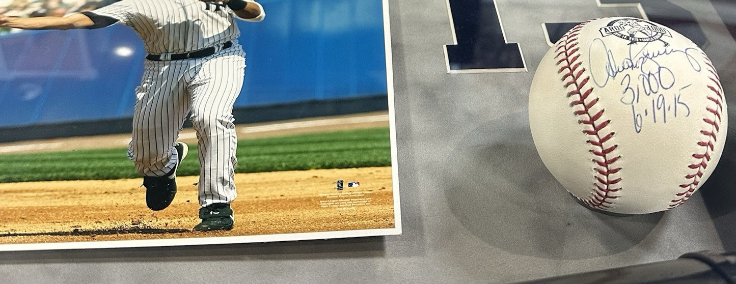 Alex Rodriguez Signed Bat + Baseball Shadowbox Yankees 3000 Hit Auto Steiner COA