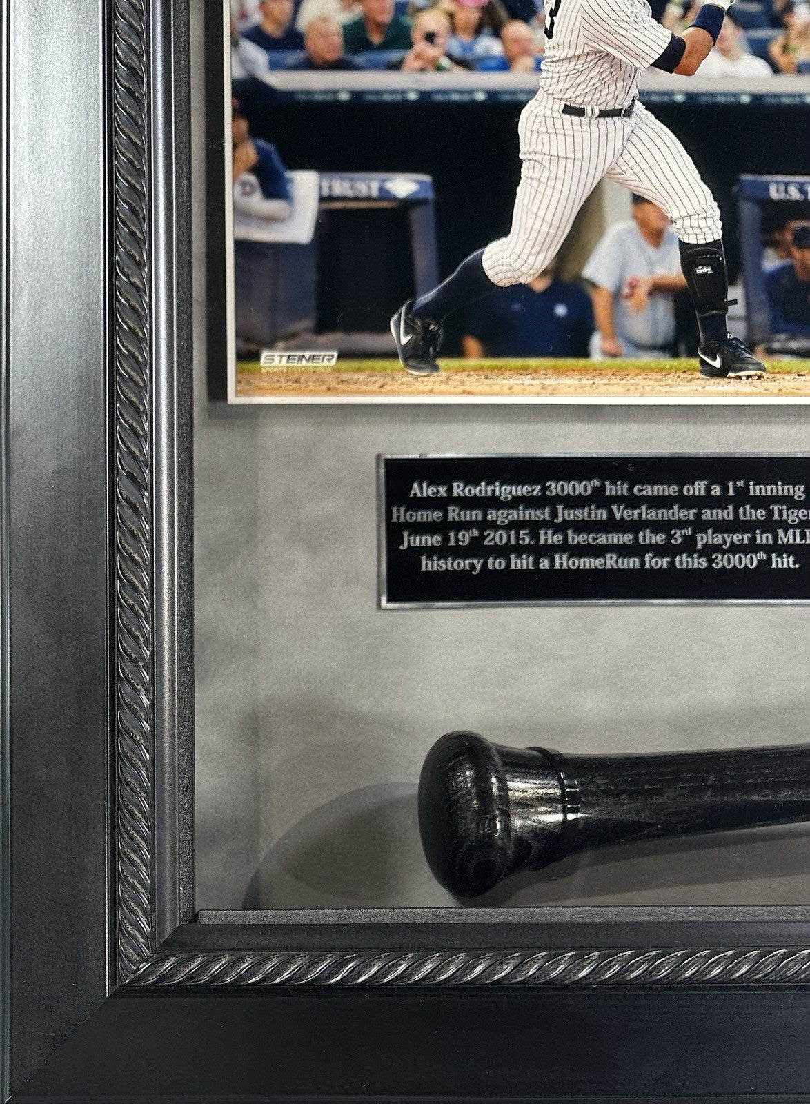 Alex Rodriguez Signed Bat + Baseball Shadowbox Yankees 3000 Hit Auto Steiner COA