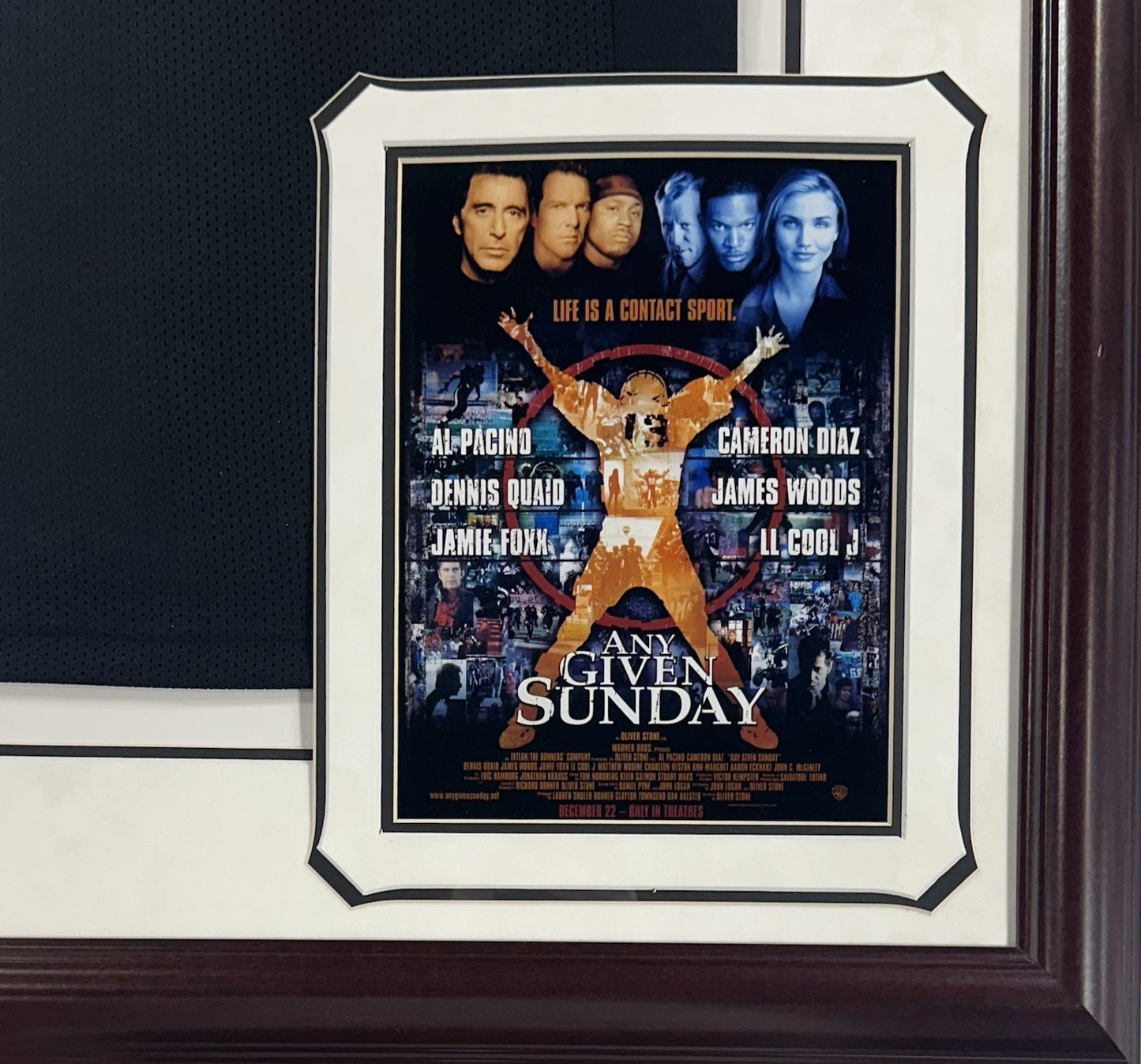 Jamie Foxx Willie Beaman Signed Framed Sharks Jersey Any Given Sunday Auto COA