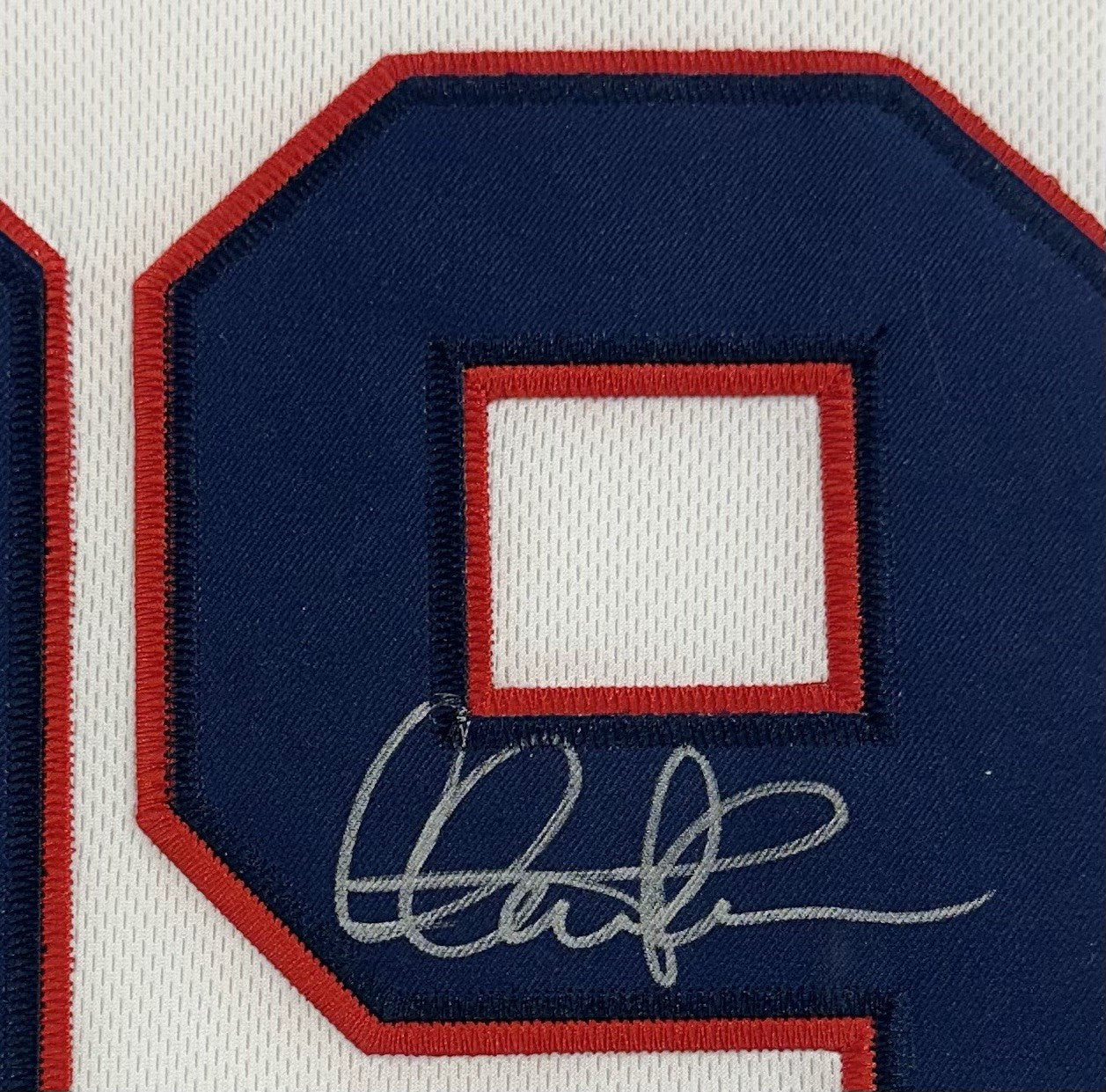 Charlie Sheen Rick Vaughn Signed Framed Indians Jersey Major League Auto Steiner