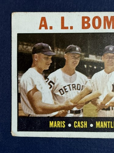 1964 Topps AL Bombers #331 Mickey Mantle Roger Maris Kaline Centered EX Yankees