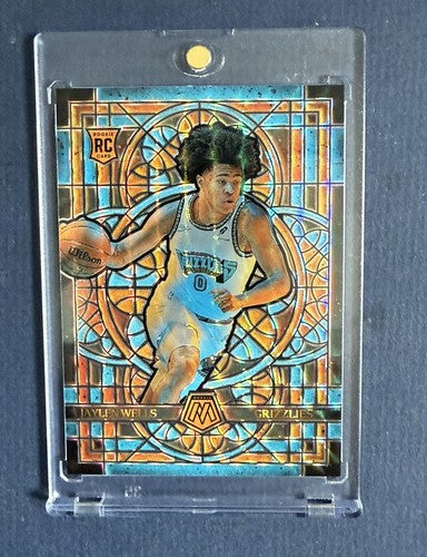 2024-25 Mosaic Basketball Jaylen Wells Stained Glass Case Hit SSP Rookie RC #14