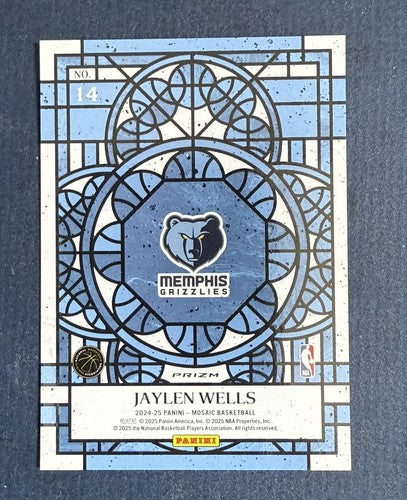 2024-25 Mosaic Basketball Jaylen Wells Stained Glass Case Hit SSP Rookie RC #14