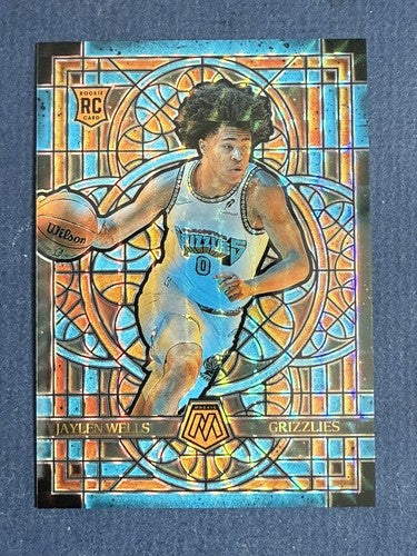 2024-25 Mosaic Basketball Jaylen Wells Stained Glass Case Hit SSP Rookie RC #14