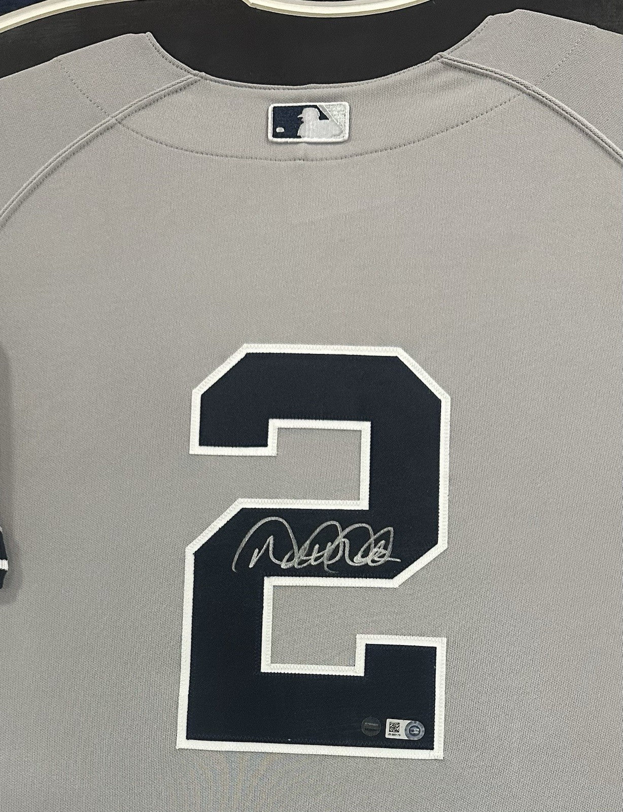 Derek Jeter Signed Yankees Majestic Authentic Jersey Framed Auto Steiner MLB HOF