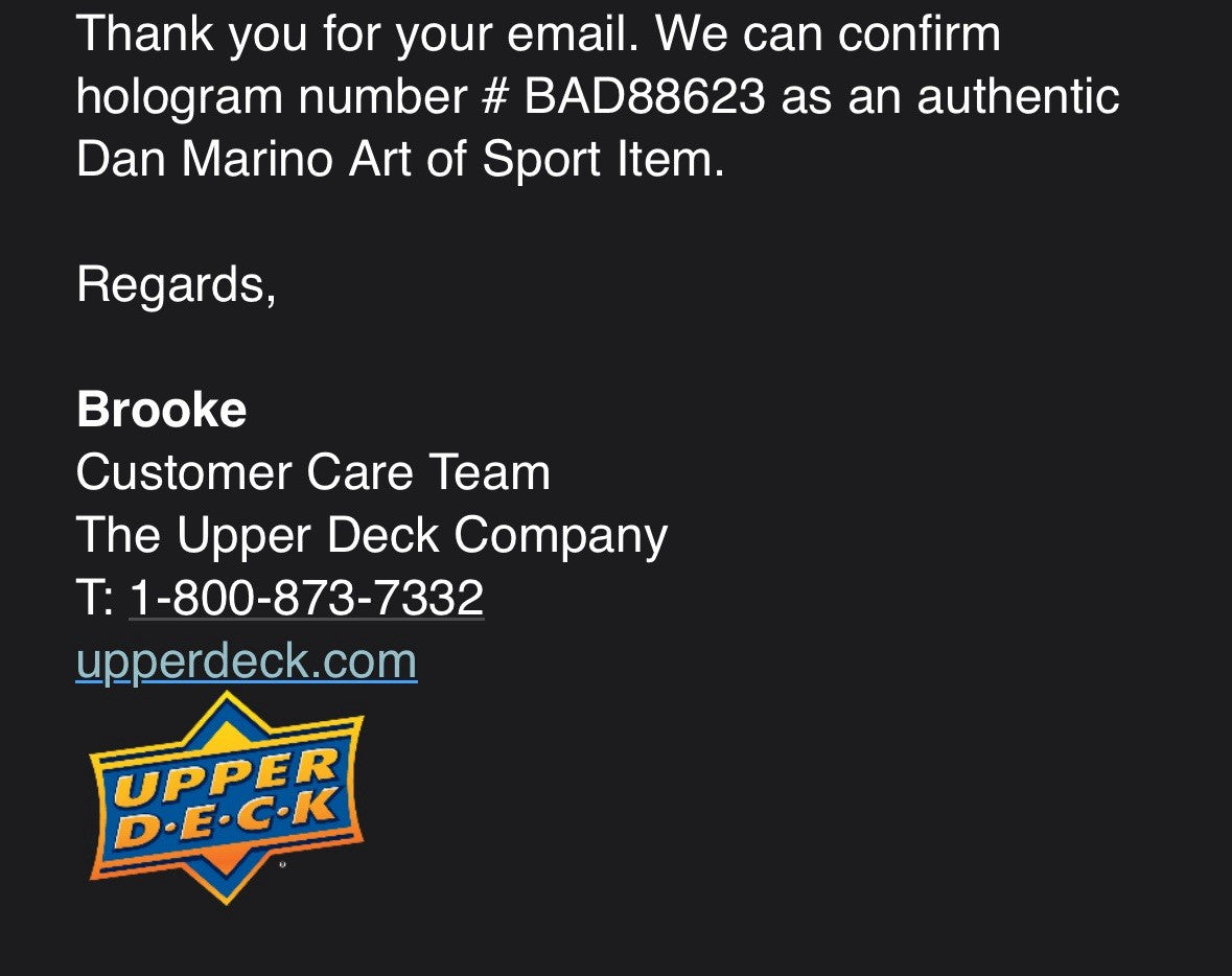 Dan Marino Signed Art of Sport Figurine Miami Dolphins LE Auto HOF UDA COA NIB